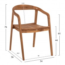 70988 ΠΟΛΥΘΡΟΝΑ DEUS HM9621 ΞΥΛΟ TEAK 54x56x76Yεκ.