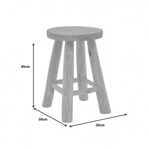 pak-336-000019-3 ΣΚΑΜΠΟ VERENITY PAKOWORLD TEAK ΞΥΛΟ ΣΕ ΦΥΣΙΚΗ ΑΠΟΧΡΩΣΗ Φ30X45ΕΚ