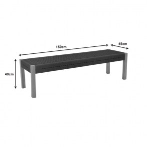 pak-340-000015-5 ΠΑΓΚΑΚΙ UMA PAKOWORLD TEAK ΞΥΛΟ ΚΑΙ ΣΧΟΙΝΙ ΣΕ ΜΑΥΡΗ ΑΠΟΧΡΩΣΗ 150X45X40ΕΚ