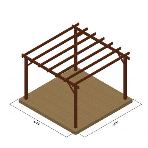 shw-10-522360-12309 ΞΥΛΙΝΟΣ ΣΚΕΛΕΤΟΣ ΠΕΡΓΚΟΛΑΣ 400 X 500ΕΚ.