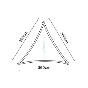 shw-N501-082-33-17817 ΤΡΙΓΩΝΟ ΠΑΝΙ ΣΚΙΑΣΗΣ 285GSM 3,6X3,6X3,6Μ. ΑΜΜΟΥ