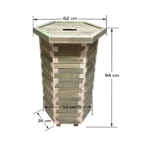 tesias-0779-170-kd-1123 ΞΥΛΙΝΟΣ ΚΑΔΟΣ ΑΠΟΡΡΙΜΜΑΤΩΝ ΕΞΑΓΩΝΟΣ | ΑΝΟΙΧΤΕΣ ΓΩΝΙΕΣ | Δ52X40CM - 60LT-TESIAS WOODEN PRODUCTS